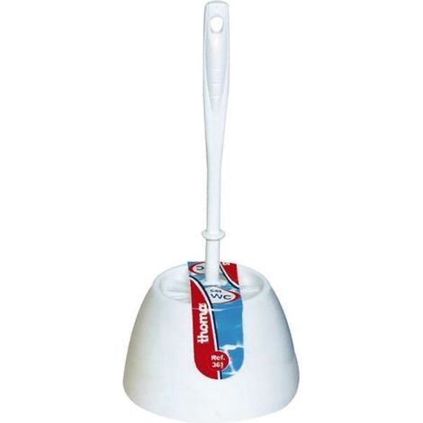 Set aus WC-Bürstenbürste und Halter, Weiß