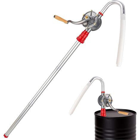 Pompa per fusti Rosvola, pompa a manovella, 29 l/min, tamburo rotante in lega di alluminio, pompa manuale per serbatoio, pompa manuale per carburante (1/5)