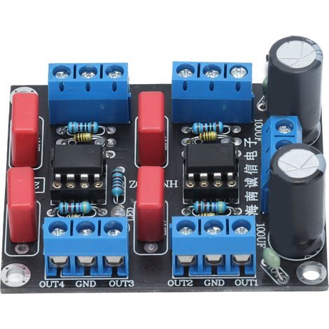 Vorverstärkerplatine mit dualer Stromversorgung, 4-Kanal-Audioverstärkungsmodul, DC 12V–15V NE5532 (1/5)