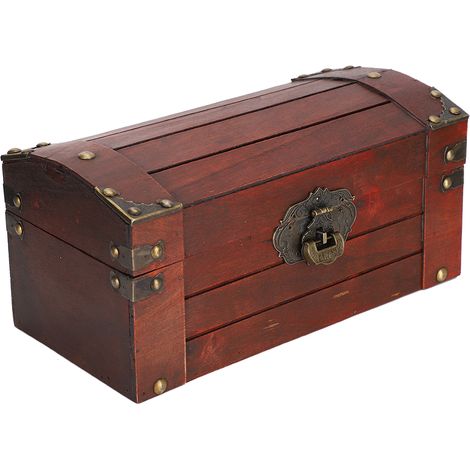 Boîte à bijoux en bois vintage, boîte de rangement pour bijoux, accessoire de décoration avec serrures 1 (1/5)