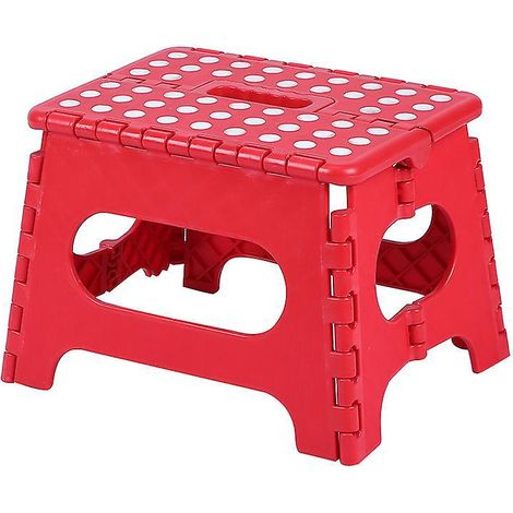 1 X 29x22x22cm Tabouret Pliant Pour Enfants (rouge) - Tabouret Pliant En Plastique Lger Pour La Cuisine, La Salle De Bain Et Le Salon (1/5)