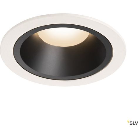Encastrés plafond intérieurs LED NUMINOS® L encastré plafond intérieur blanc/noir LED 2541 W / IP44 55° - SLV 1003955 (1/3)