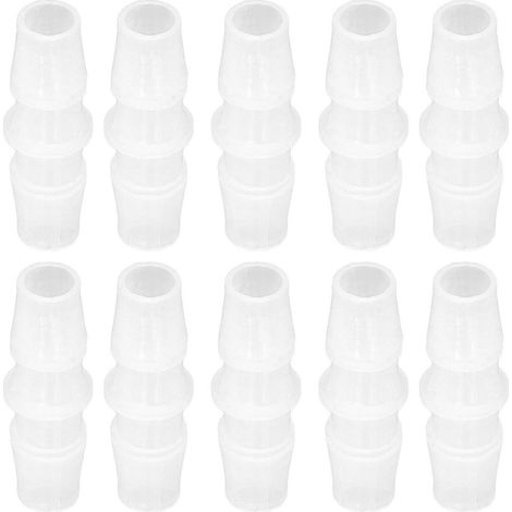 10-teiliges Schlauchverbinder-Set aus PP-Rohrverbindern mit gleichem Durchmesser, gerade, 11,1–11,1
