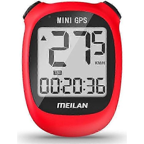 Compteur GPS vélo MEILAN M3 Mini avec compteur de vitesse intelligent étanche IPX5 et écran 1,7 pouce [BT] Rouge (1/5)