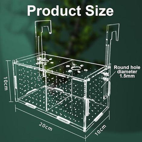 Accessori per acquario: contenitore in acrilico per la riproduzione in vasca, 10x10x20 cm - ALTRO (1/4)