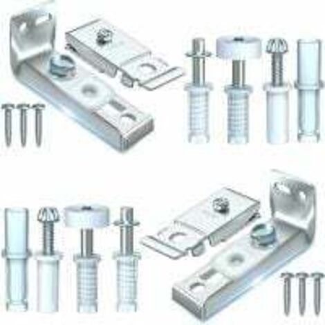 Kit de réparation de matériel de porte pliante - Lot de 2 pièces de rechange pour portes de placard coulissantes pliantes comprenant un support supérieur et inférieur, un pivot de 3/8" (1/5)