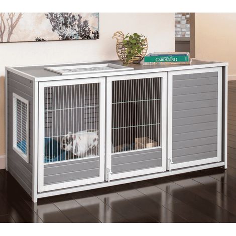 Conejera Nantes con madriguera - Ideal para Conejos y cobayas - para Interior/Exterior - Tres Puertas de Acceso (1/5)