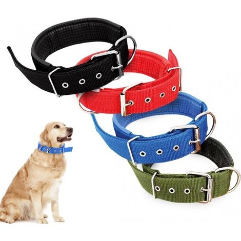 Collier En Nylon Avec Rembourrage Pour Chiens, Taille L, Fermeture à Boucle Réglable (1/5)