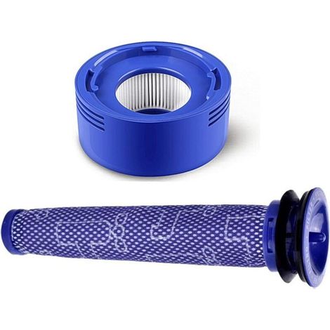 Kit de filtre de remplacement pour aspirateurs Dyson V8+, V8 et V7 Absolute Animal Motorhead, comprenant un préfiltre et un filtre HEPA arrière, remplaçable par les numéros de pièces 965661-01 et 9674 (1/3)