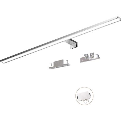 Lampe Miroir de Salle de Bain LED 80cm 15W 1650 Lumen 230V 3000K Full Aluminium 3in1 Étanche IP44 (1/5)