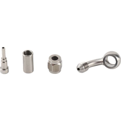Ortviai Raccord Banjo Frein Moto 75° en Acier Inoxydable M10 – Lot de 4 pièces pour Ducati et Yamaha
