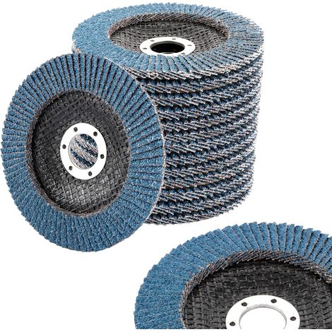 15 Pcs Disques à Lamelles 125 mm Grain 40, Disques Abrasifs à Lamelles, Disque de Meulage en Acier, Disque de Décapage pour Enlever Ebavure, Polissage, Rouille, Finition (1/5)