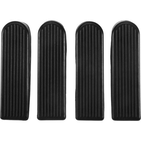4er-Pack Türstopper, kratzfeste Türstopper aus Gummi für Zuhause und Büro (Schwarz)
