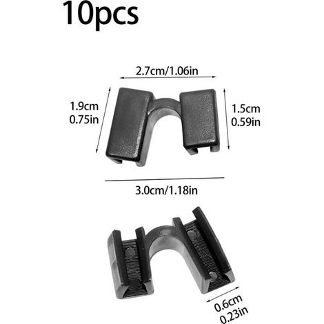 Lot de 10 aides à baguettes réutilisables - Aides à baguettes pour débutants - Connecteur à charnière - Noir (1/3)