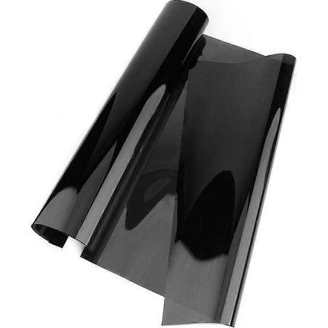 Film teinté noir VLT pour vitres de voiture VODOOL 300 x 50 cm, protection solaire UV, 5 % à 50 %, rouleau de film pour vitres de voiture et de maison, 90 x 170 cm. (1/5)