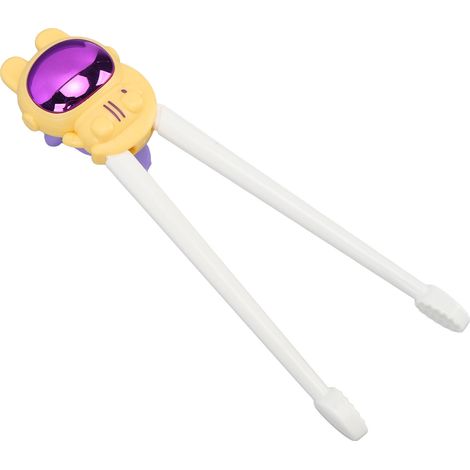 Baby-Trainingsstäbchen mit Cartoon-Motiv, dreidimensionale Lernstäbchen, gelb (1/5)