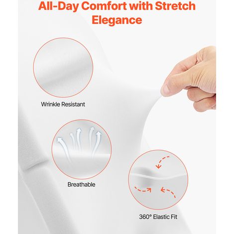 Housse de Chaise Extensible 30PCs Blancs Couverture Protecteur de (1/5)