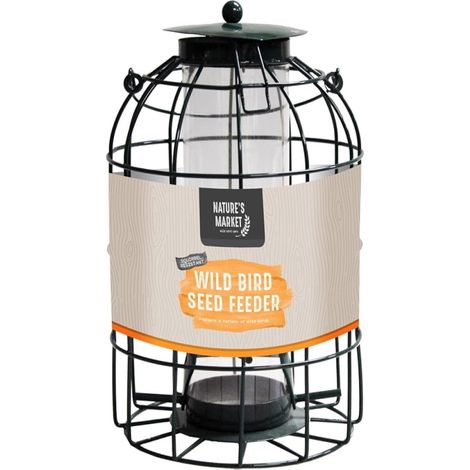 1 x Seed Feeder Metal Hanging With Bird Cage