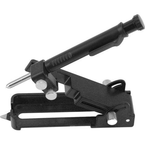 Outil de traçage multifonction, crayon de construction, alliage d'aluminium, jauge de marquage pour le travail du bois, noir (1/5)