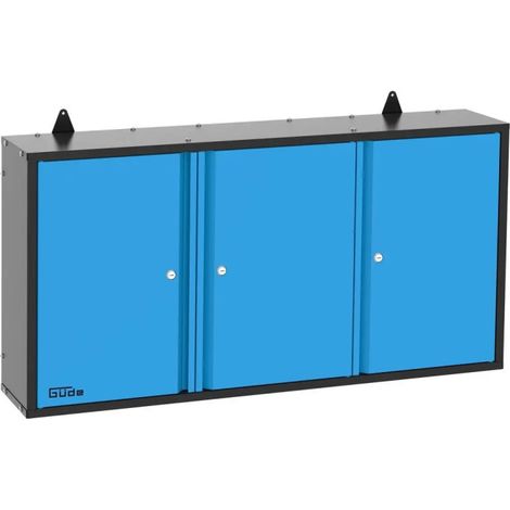 Güde – Armoire d'atelier suspendue 3 portes – 1200 mm de large – Paroi perforée pour rangement sécurisé – Revêtement poudre bleu RAL 5015 - GWS 3 T