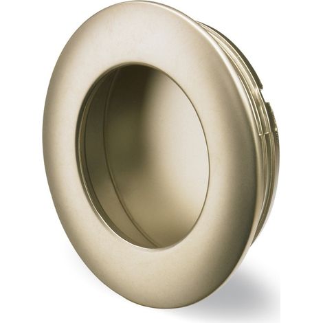Poignée cuvette rondes Ø intérieur 35 mm Ø extérieur 41 mm - zinc finition nickelé mat - Borgoa (1/4)