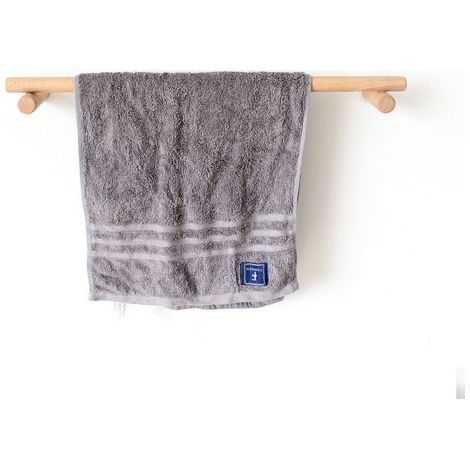 Porte-serviettes mural créatif pour salle de bain, simple poteau en bois. (1/5)