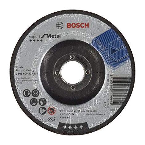 BOSCH 2.608.600.223 Metal grinding disc 125mm x 6mm x 22.23mm