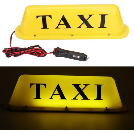 12V LED-Taxischild, magnetische Autodachleuchte, superhelle Lampe mit Zigarettenanzünderstecker (gelbe Box) (1/5)