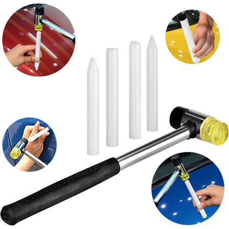 Le kit de réparation en 5 pièces ne présente aucune trace de peinture et le marteau se décharge. (1/5)