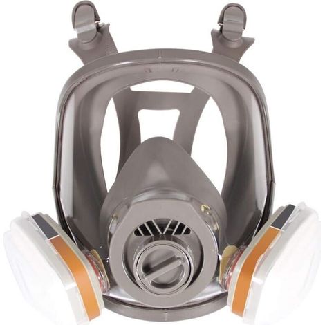 6800 Full face respirator mask, face protection helmet for painting, organic vapors and dust, two types of connectors