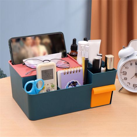 Boîte de Rangement Créative Multifonction pour Boîte à Mouchoirs et Télécommande - Couvercle Vert et Jaune pour Table Basse (1/3)