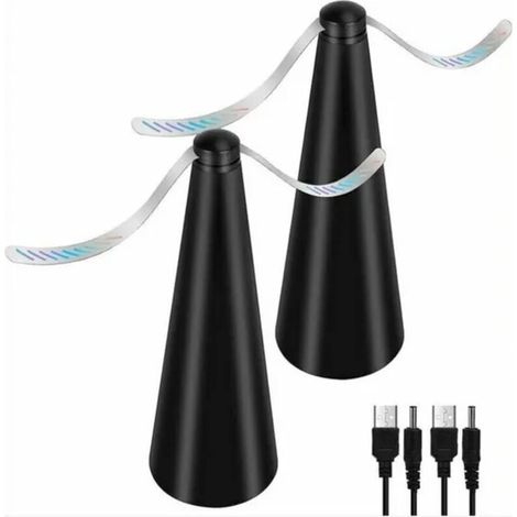Fly Fan Set of 2 Natural Repellents Keeps Insects Away from Food, Camping, and Garden (1/4)