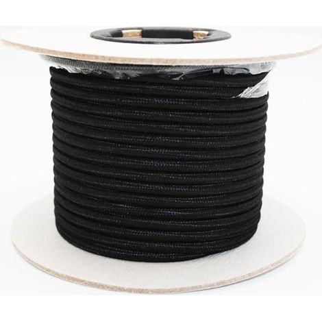 Rollo cable textil negro