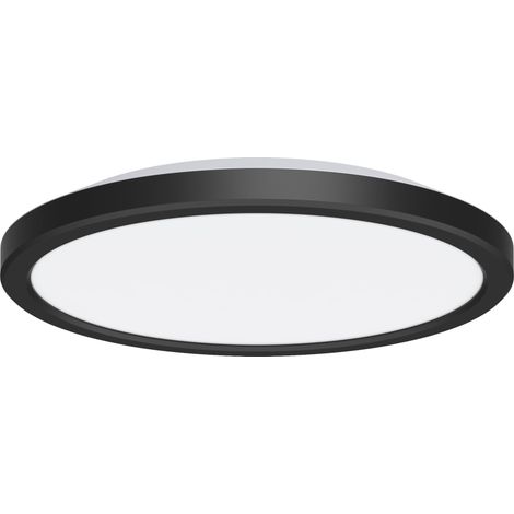 LED Deckenleuchte Edita mit Bewegungsmelder schwarz-weiß Ø 24 x 3 cm warmweiß (1/3)