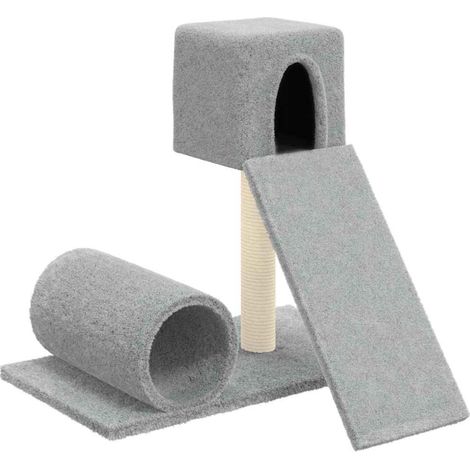vidaXL Rascador para gatos con postes de sisal gris claro 59 cm (1/2)