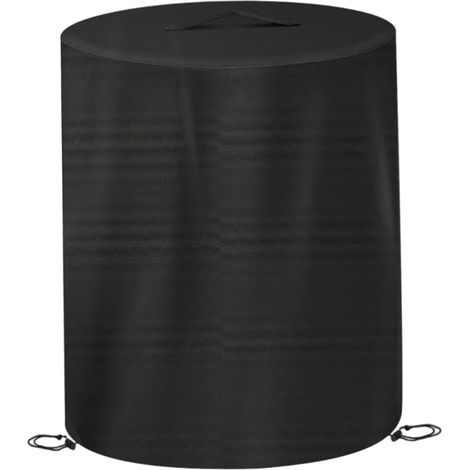Cubierta redonda para fogón, 60x74 cm, impermeable, a prueba de polvo, sin aceite, cubierta protectora para freidora de pavo para exteriores con asa superior para parrilla y calentador de terraza (1/5)