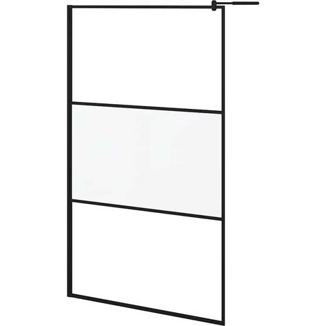 Maison Exclusive - Parete Doccia Walk in 115x195 cm in Vetro Smerigliato ESG Nero