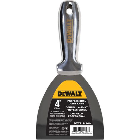 DeWALT Spachtel ganz aus Edelstahl rostfrei 102mm Malerspachtel Trockenbau 2-404