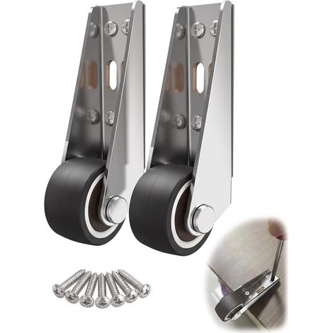 Roulette Porte Coulissante Kit Réparation Portes Suspendues avec Roues Caoutchouc Billes (1/3)