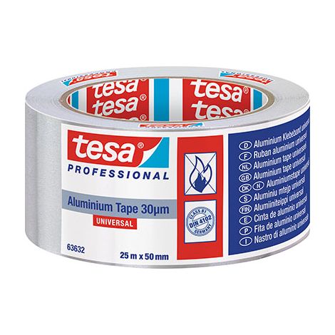 NASTRO ALLUMINIO UNIVERSALE 63632 TESA - NATURALE CM 5 MT 25- 6 pezzi