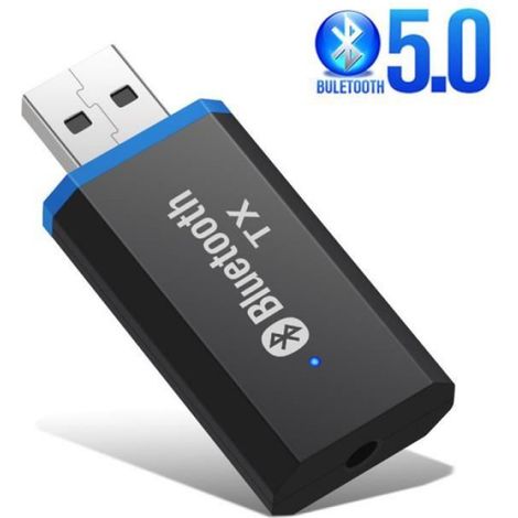 1 Transmetteur Audio Bluetooth 5.0, Adaptateur TV PC, Jack 3.5MM USB, Casque Haut-parleur (1/4)
