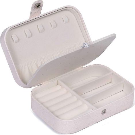 Boîte à bijoux en cuir PU (blanc) (1/5)