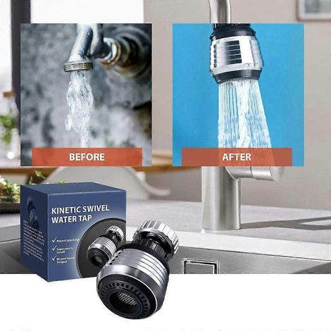 Adaptateur pour robinet de cuisine avec buses économes en eau, douchette de lavabo rotative (1/4)
