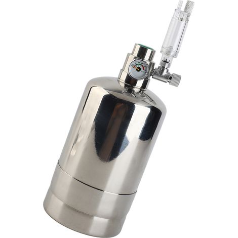 Générateur de CO2 Bouteille en Acier Inoxydable 1L avec Manomètre - AUTRES (1/2)