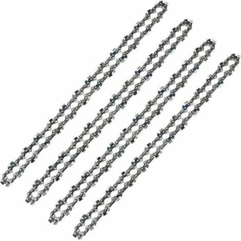 Chaîne de tronçonneuse 52 Maillons, Pas de 3/8" LP, Jauge 050" (1,3mm) Faible Rebond (Low-Kickback), Lot de 4 Chaînes de Tronçonneuse 52 Entraineurs pour Guide-Chaîne de 14" (35 cm)-LA (1/4)