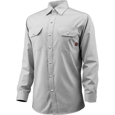 Taille L Coton Ignifuge 198g Veste de Soudage Manteau de Protection Éclats et Chaleur pour Soudeur Gris (1/5)