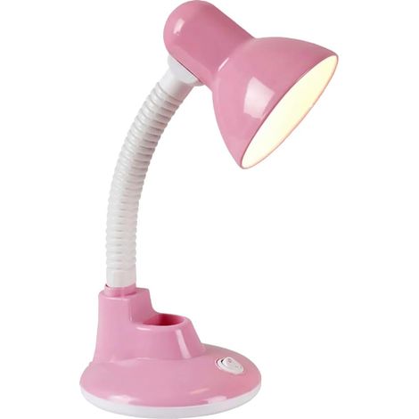 Schreibtischlampe – 1 Stück – Metall – Flexibler Arm – Ideal zum Lernen und Arbeiten – Rosa (1/5)