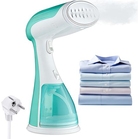 Défroisseur à main, Steamer Défroisseur vapeur 1500W, 25g/min, Défroisseur vertical avec réservoir 330ml, Fer à repasser voyage pour vêtements, chemises et rideaux (1/5)