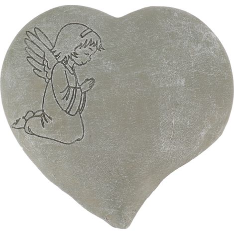 Pierre Tombale pour Chien en Forme de Cœur, Modèle Fille Gentille, Résine Résistante aux Intempéries, DIY Cadeau en Hommage aux Animaux Décédés, Artisanat Vert (1/5)