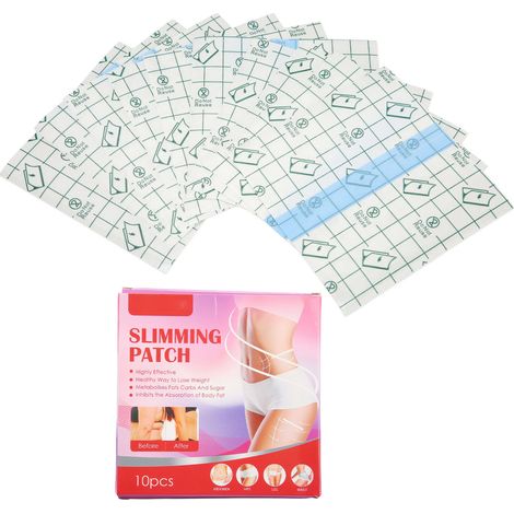 10 Patchs Amincissants Ventre Plat, Design Ergonomique pour Fermeté de la Peau, Naturels et Écologiques (1/5)